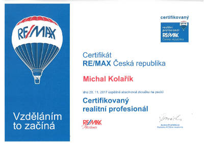 RE/MAX Michal Kolařík certifikovaný realitní profesionál v Praze a okolí